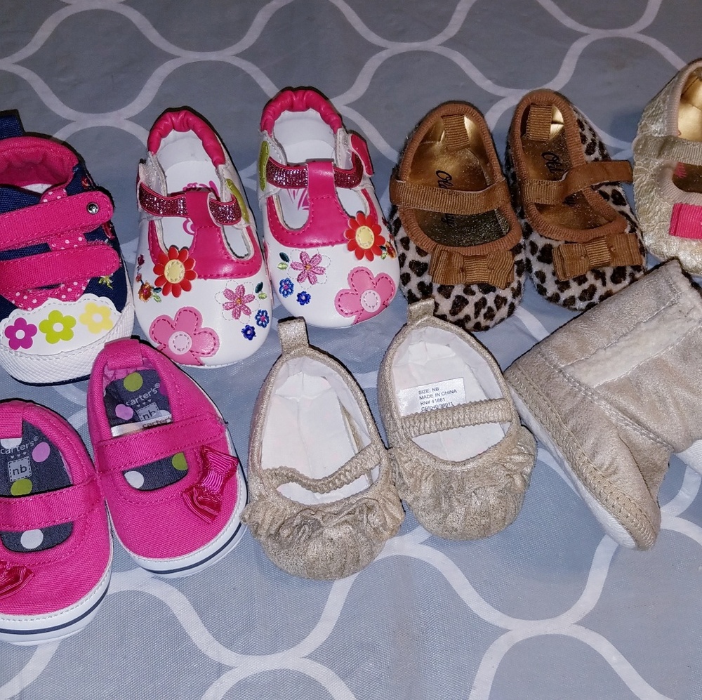 Lot of baby girl shoes
